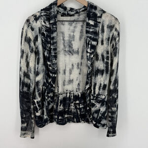 Nic & Zoe Womens Petite Large Sweater Cardigan Knit Linen Viscose Open Thin Knit